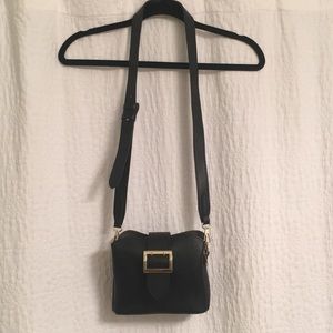 Black Buckle-Accent Purse